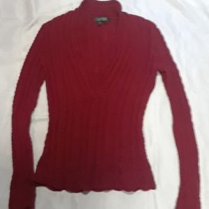LAUREN SWEATER- cranberry RED-SZ SMALL